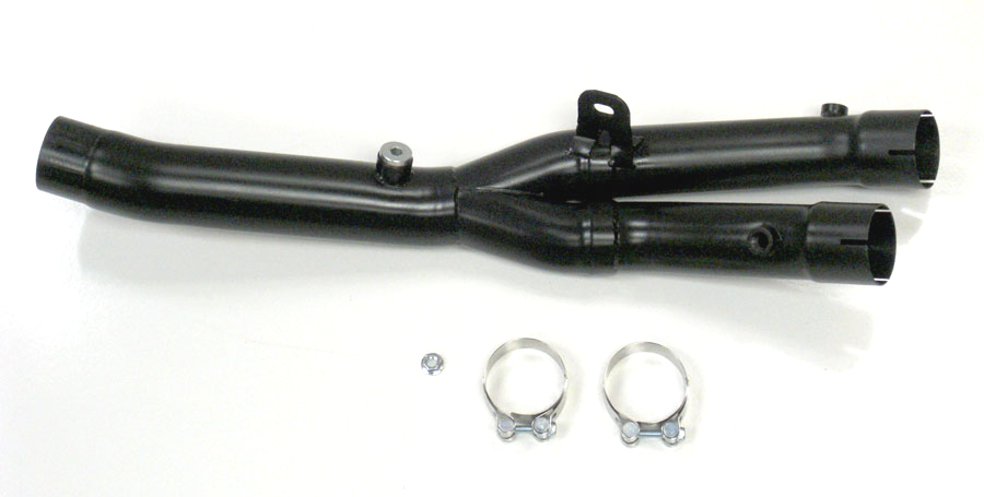 Stainless Black Ceramic Mid Pipe - For Yamaha R1 - Click Image to Close