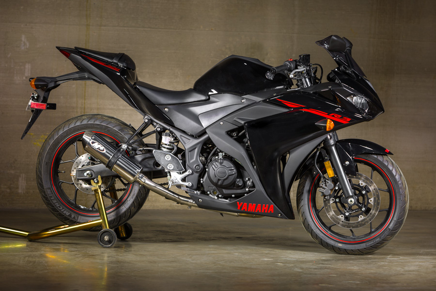 Full Exhaust w/ Polished Muffler & Stainless Tubing - For 15-23 Yamaha R3 & MT03 - Click Image to Close