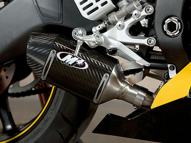 Street Slayer Carbon Fiber Slip On Exhaust w/ Link Pipe - For 06-20 Yamaha R6 - Click Image to Close