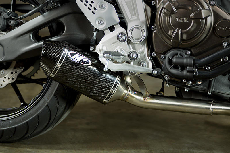 Carbon Fiber Slip On Exhaust - For 15-20 FZ-07/MT-07/XSR700 - Click Image to Close