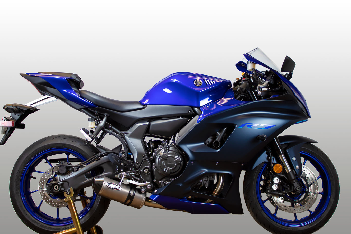 Full Exhaust w/ Titanium Muffler - For 22-23 Yamaha R7 - Click Image to Close