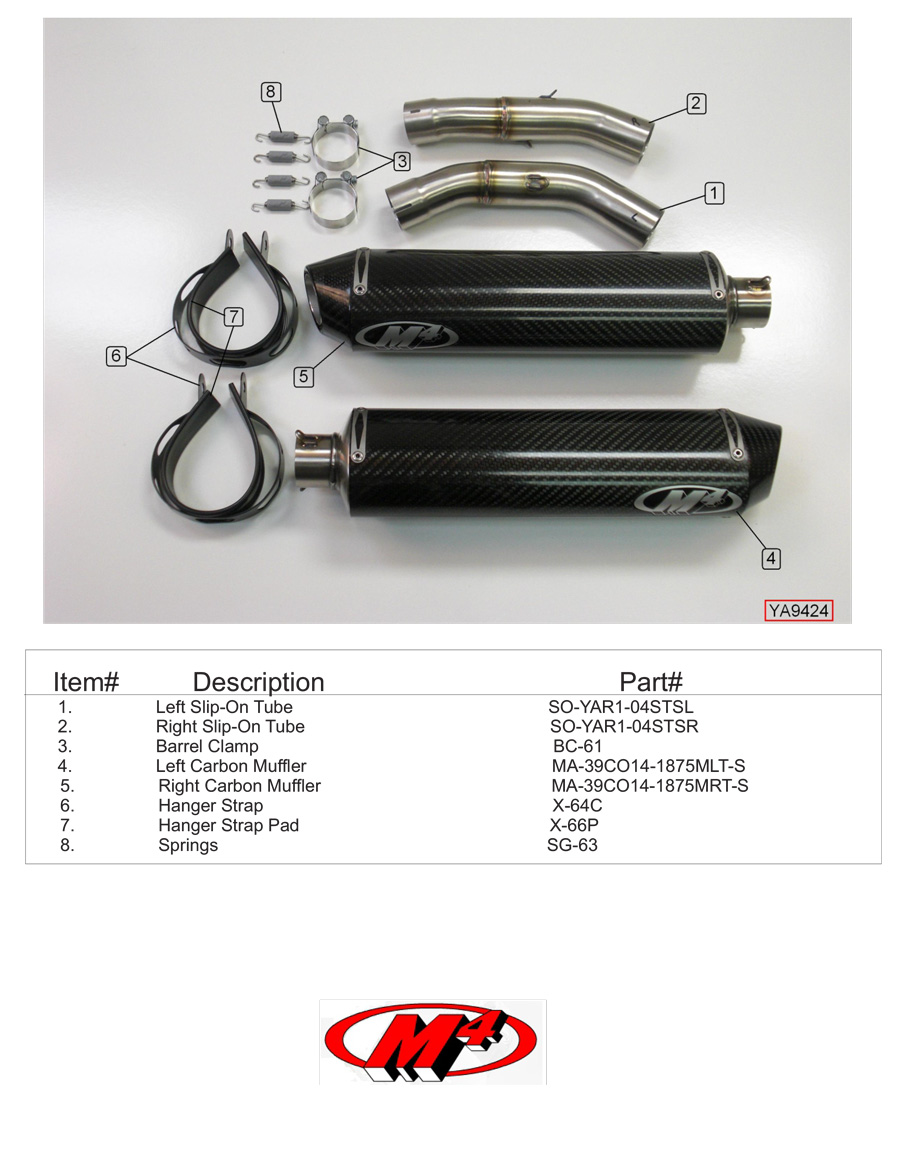 Carbon Fiber Dual Slip On Exhaust - For 04-06 Yamaha R1 - Click Image to Close
