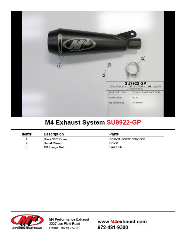 Black GP Full Exhaust w/ Stainless Tubing - For 08-10 Suzuki GSXR600 GSXR750 - Click Image to Close