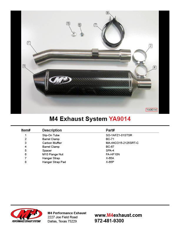 Carbon Fiber Slip On Exhaust - For 01-05 Yamaha FZ1 - Click Image to Close