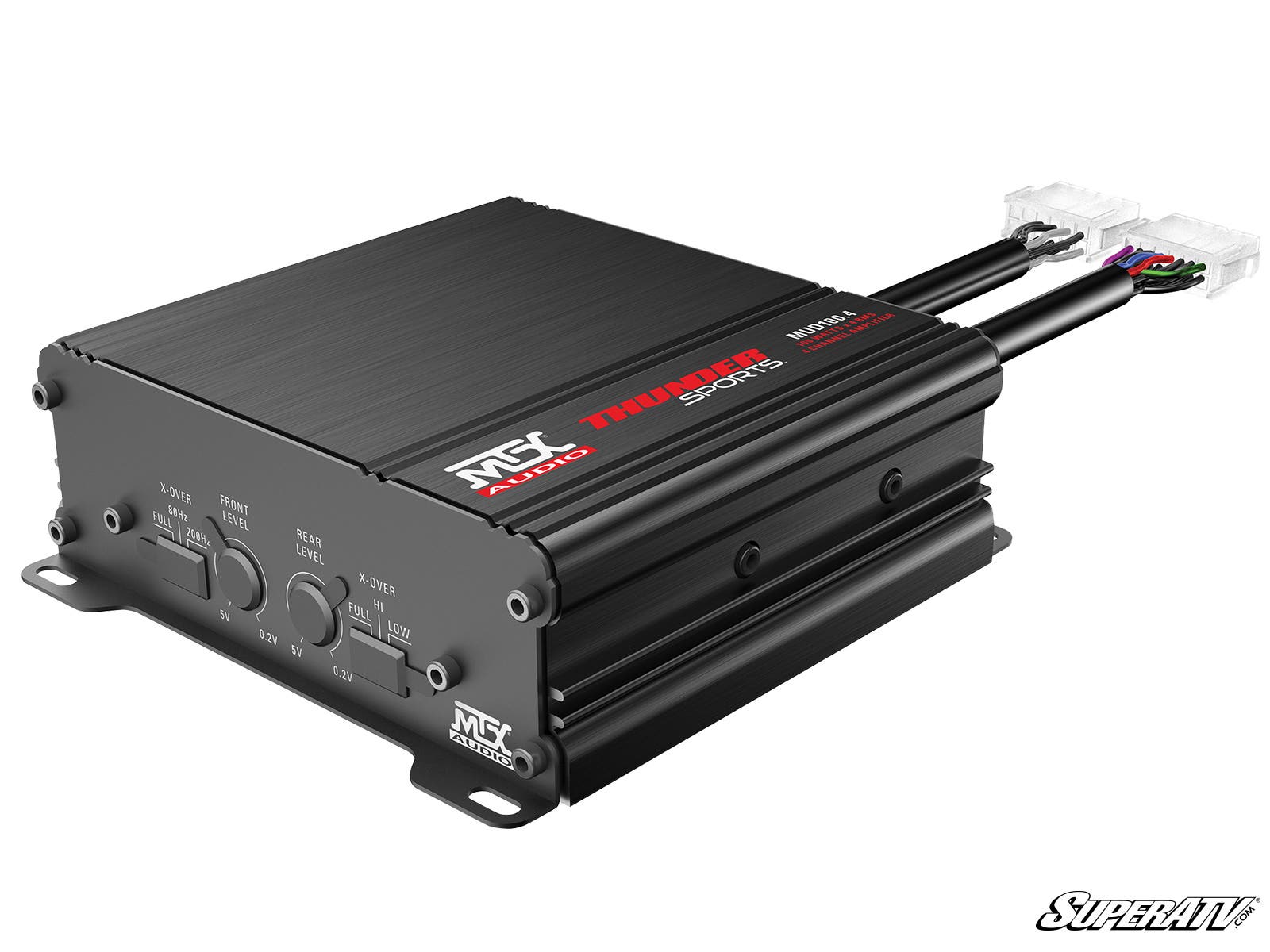 400 Watt RMS, 4 Channel UTV Amplifier - Class D Weather Resistant - 100 Watts RMS Per Channel - Click Image to Close