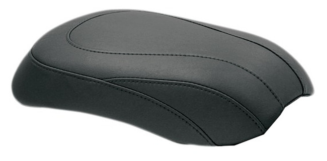 Tripper Smooth Synth. Leather Pillion Pad - Black - For 06-17 Harley FXD Dyna - Click Image to Close