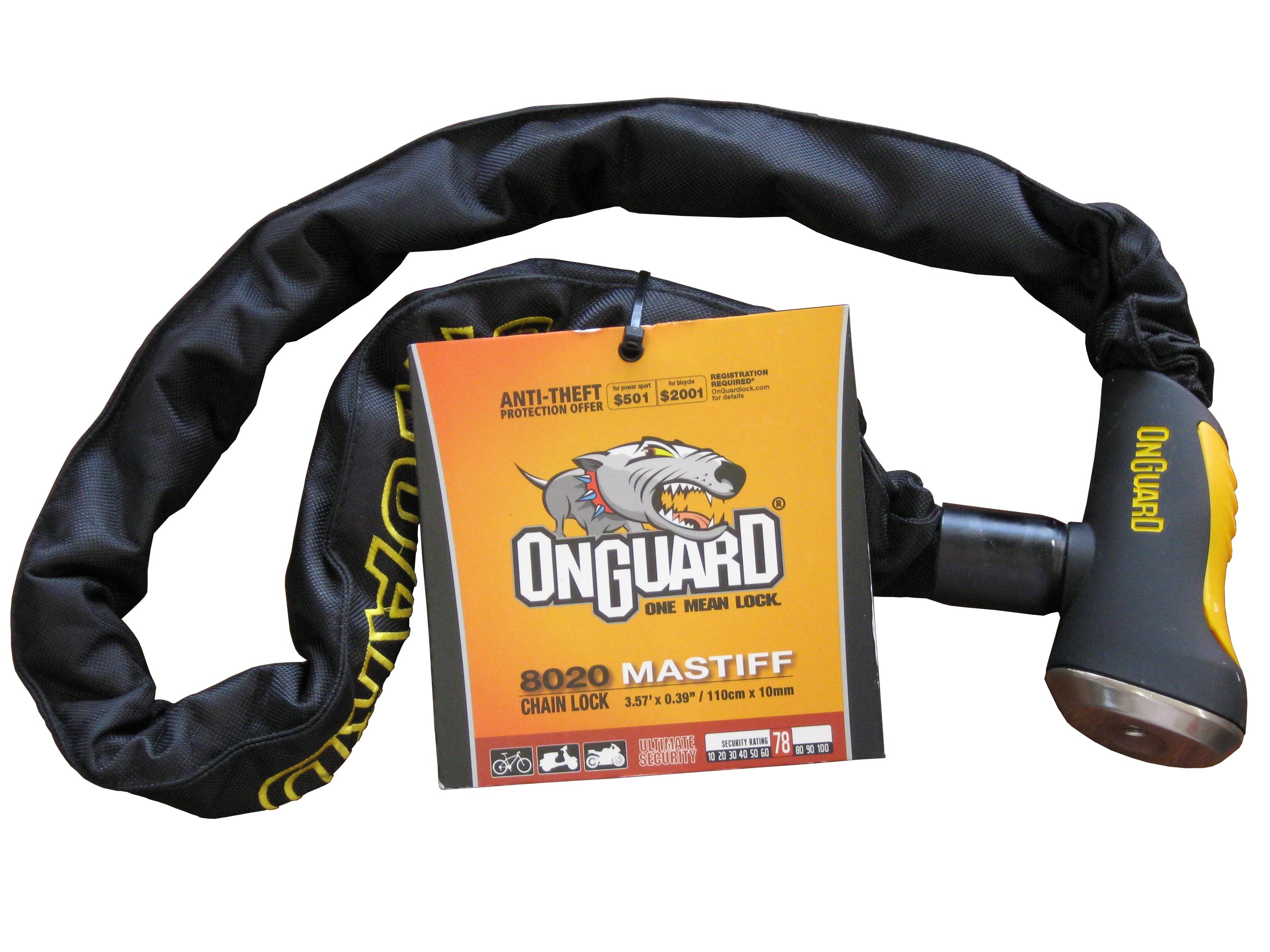 OnGuard Mastiff 3.5' Chain Lock for Motorcycle Scooter ATV Bicycle - Click Image to Close