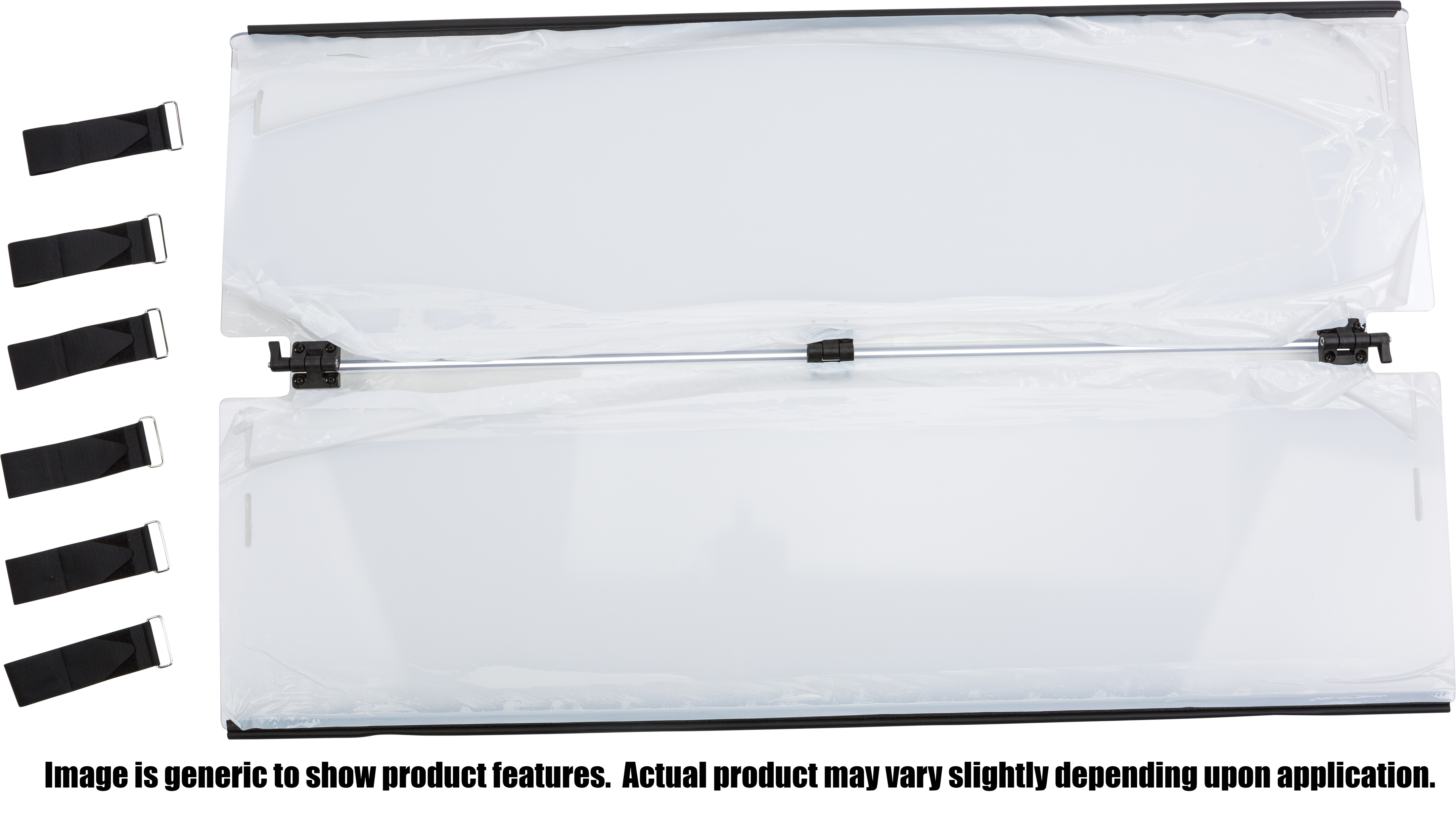 Clear Folding Windshield - For 13-17 Polaris Ranger 900/1000 - Click Image to Close
