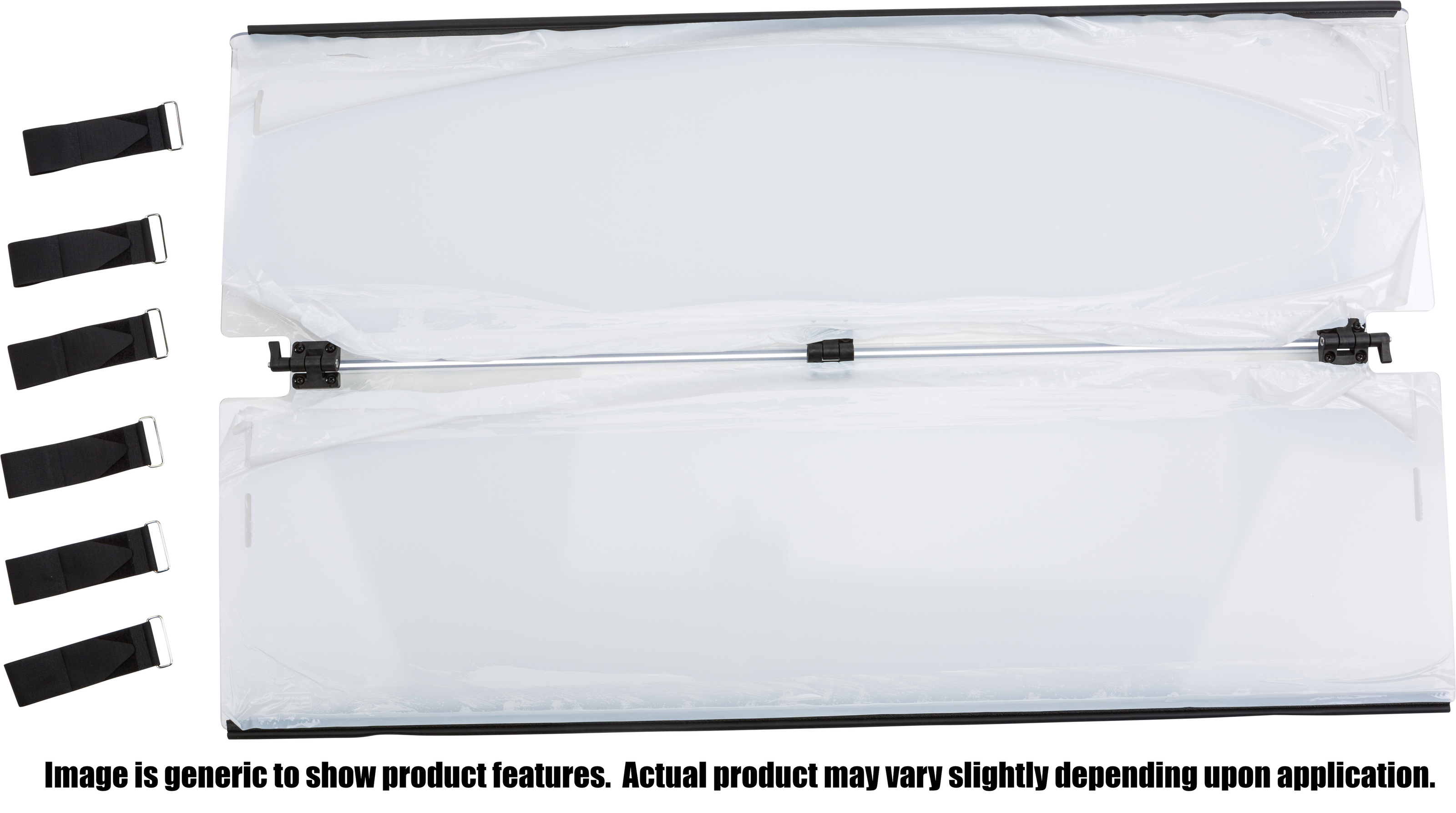 Clear Folding Windshield - For 16-17 Kawasaki KRT800 Teryx 4 - Click Image to Close