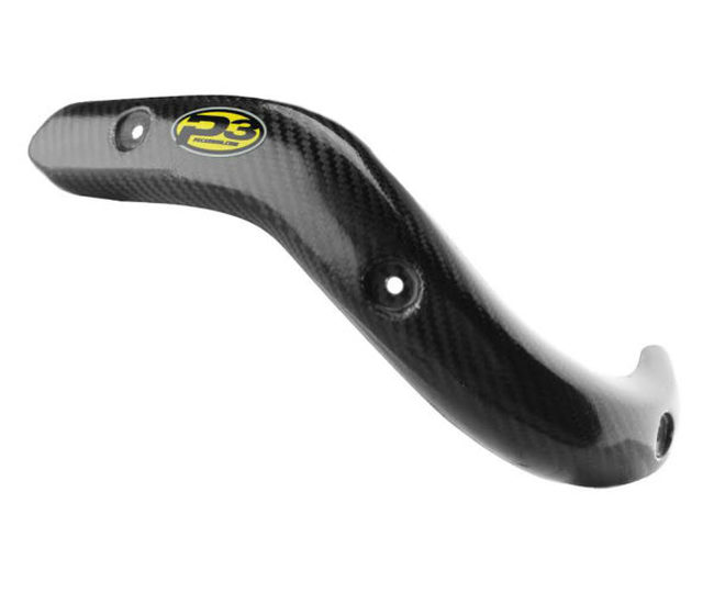 Carbon Fiber Header Heat Shield - For 17-19 KTM EXCF Husqvarna FE 350 - Click Image to Close