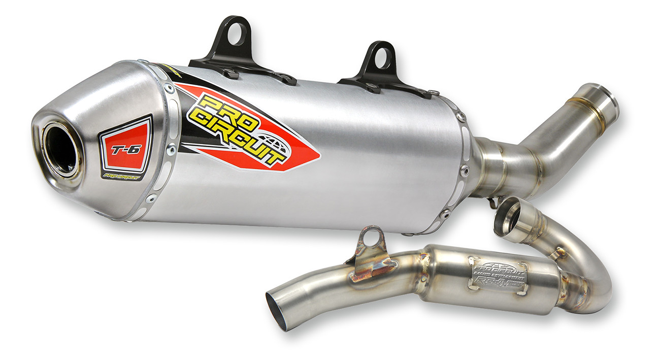 T-6 Aluminum & Stainless Steel Full Exhaust - For 17-18 Husqvarna FC/FX 450 - Click Image to Close