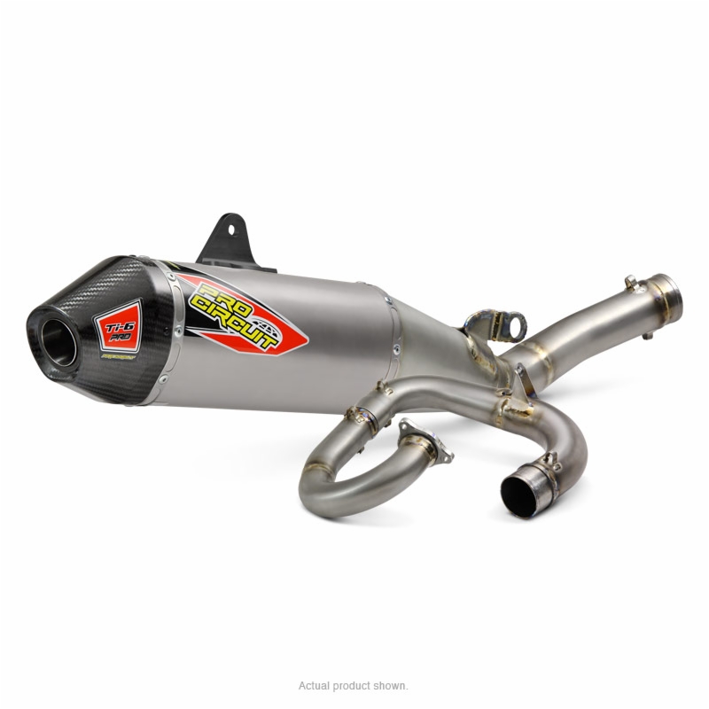Ti-6 Pro Titanium Full Exhaust System w/ Carbon End Cap - For 18-19 YZ450F - Click Image to Close