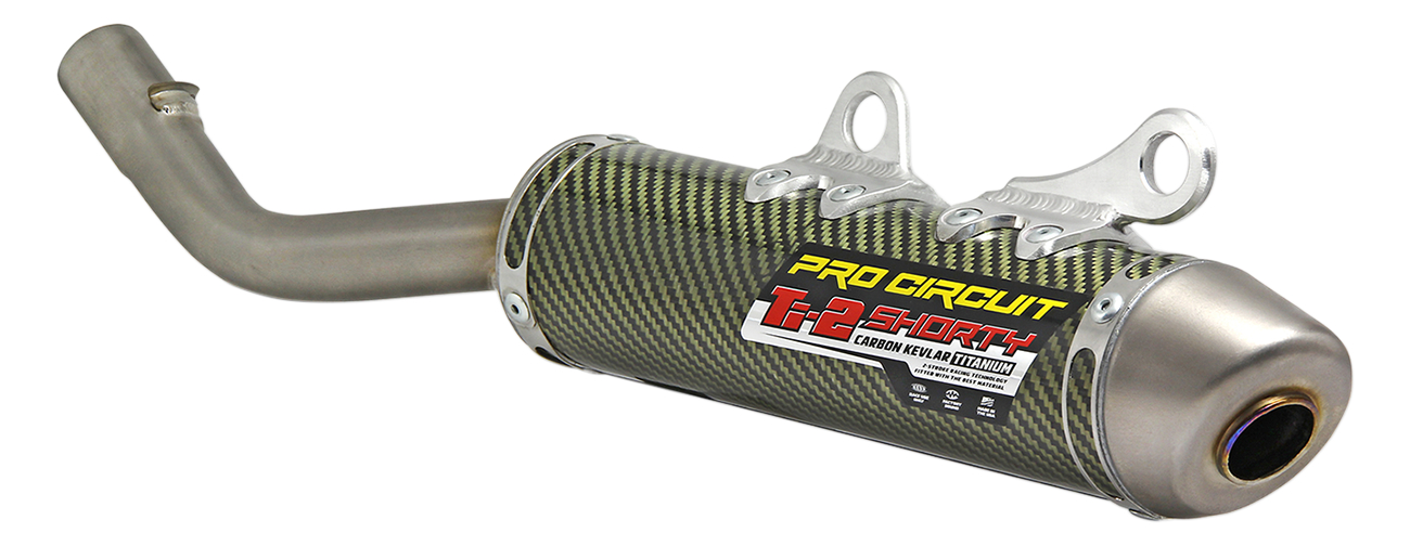 Ti-2 Shorty Carbon Slip On Exhaust Silencer - For 05-07 KX250 - Click Image to Close
