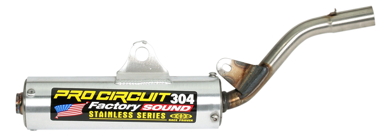 304 Aluminum Slip On Exhaust Silencer - For KX 80/85/100 & RM100 - Click Image to Close