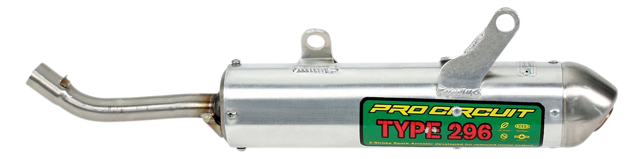 Type 296 Alum Slip On Exhaust Silencer w/Spark Arrestor - For 02-21 Yamaha YZ125 - Click Image to Close