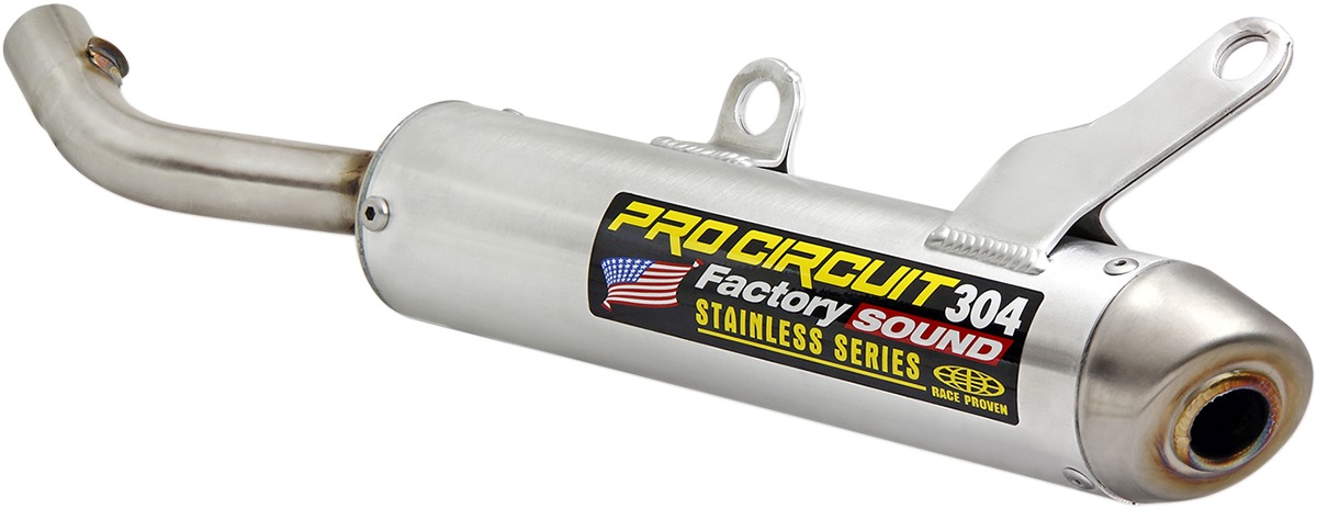 304 Aluminum Slip On Exhaust Silencer - 03-19 YZ250/X - Click Image to Close