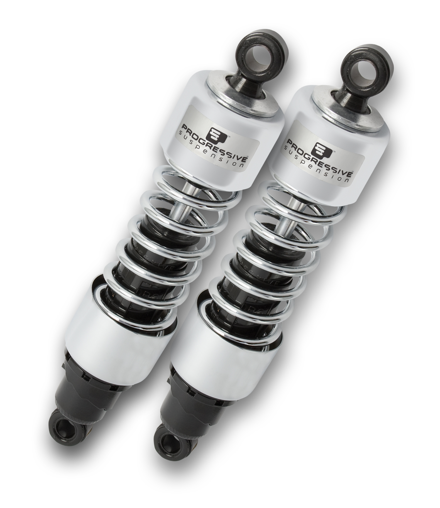 412 Chrome Heavy Duty 13.5" Shocks - For 14-20 Harley Davidson Street 500/750 - Click Image to Close