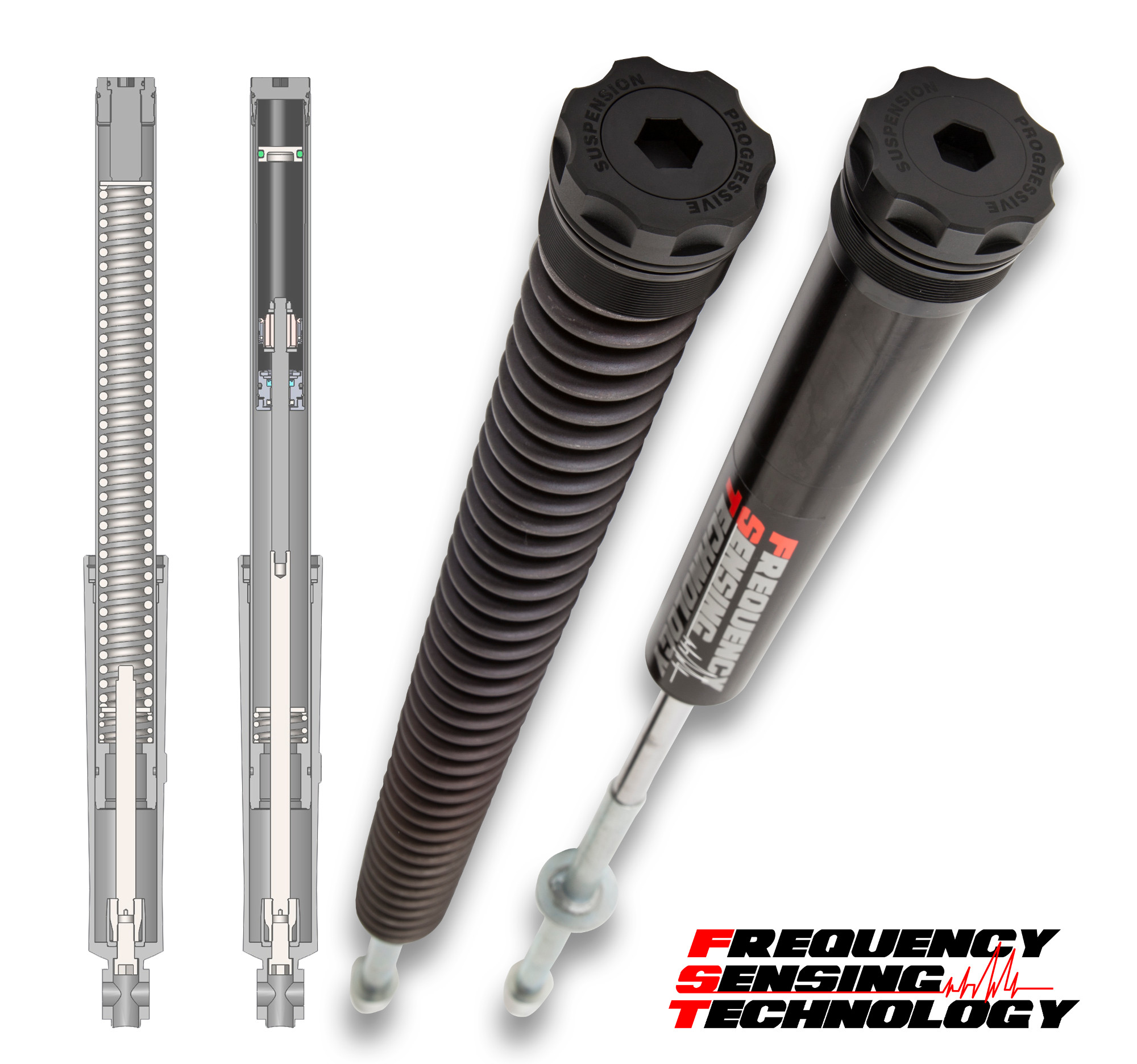 FST Monotube Lowering Cartridge & Spring Fork Kit - For 14-16 Harley Davidson FLHR - Click Image to Close