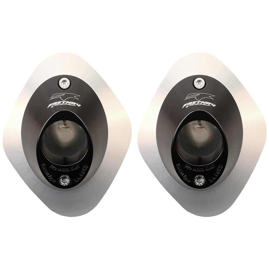 Dual Spark Arrestor End Caps - For 15-16 Honda CRF450R - Click Image to Close
