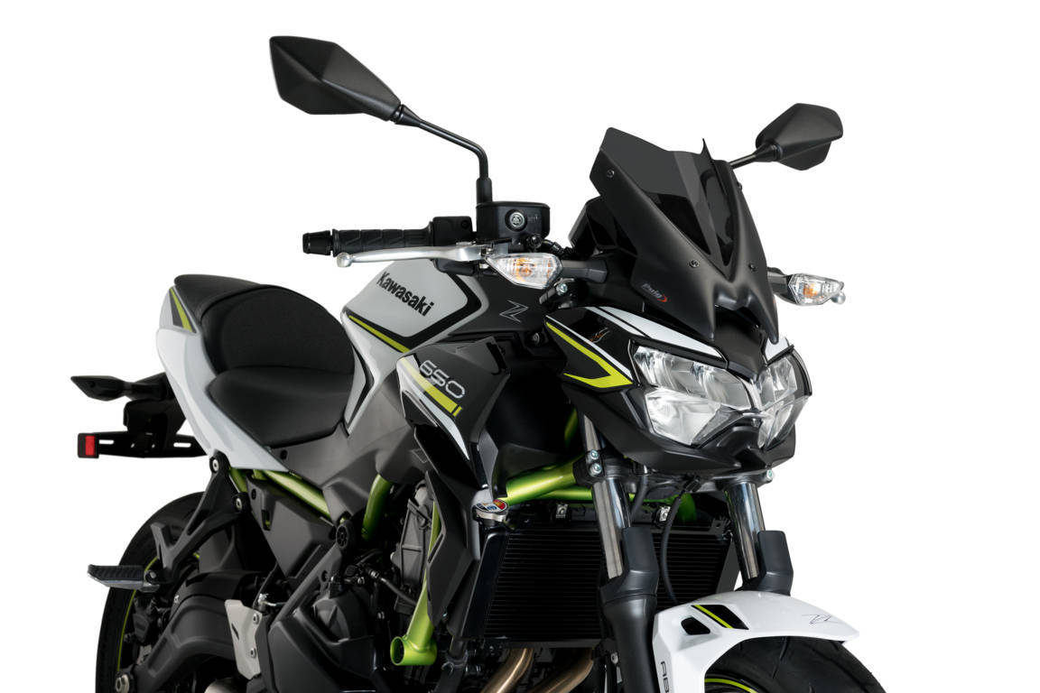 Naked New Gen Sport Windscreen - Dark Smoke - For 20-21 Kawasaki Z650 - Click Image to Close