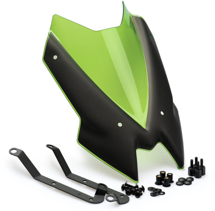 Naked New Gen Sport Windscreen - Green - For 20-21 Kawasaki Z650 - Click Image to Close
