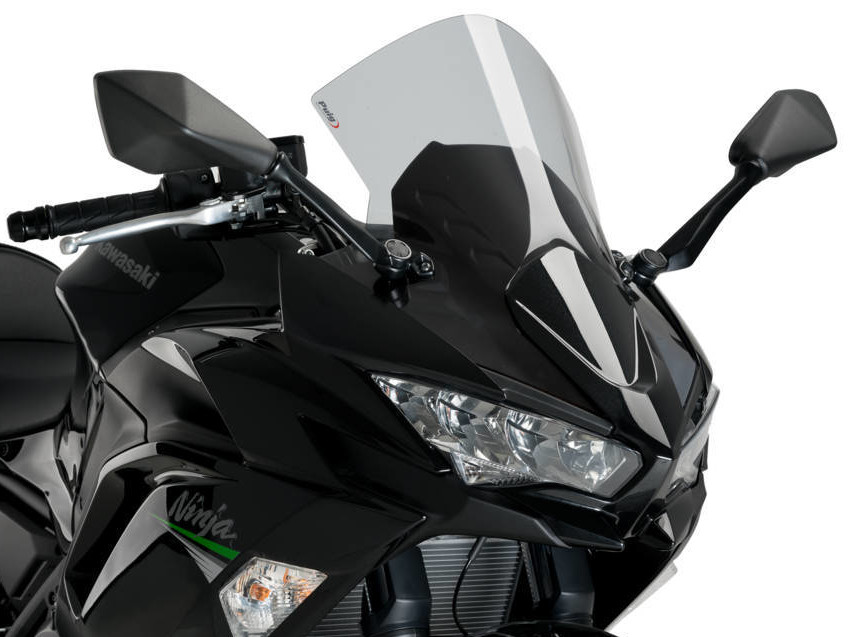 R-Racer Windscreen - Smoke - For 20-21 Kawasaki Ninja 650 - Click Image to Close