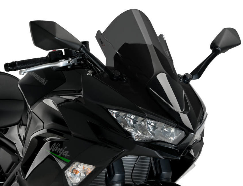 Z-Racing Windscreen - Dark Smoke - For 20-21 Kawasaki Ninja 650 - Click Image to Close