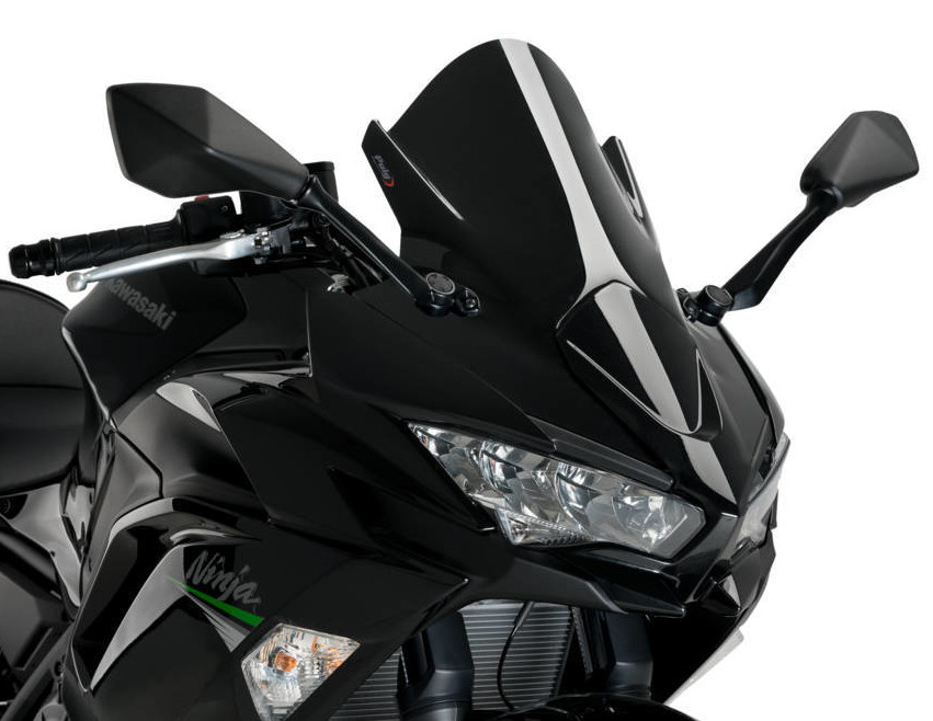 Z-Racing Windscreen - Black - For 20-21 Kawasaki Ninja 650 - Click Image to Close