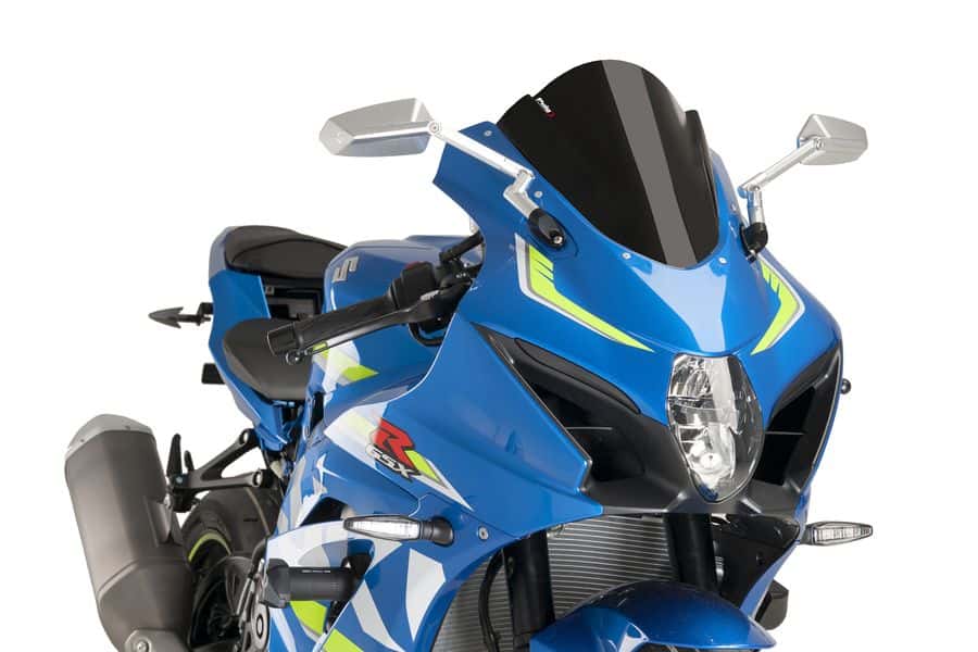 Black Racing Windscreen - 17-19 Suzuki GSXR1000 - Click Image to Close