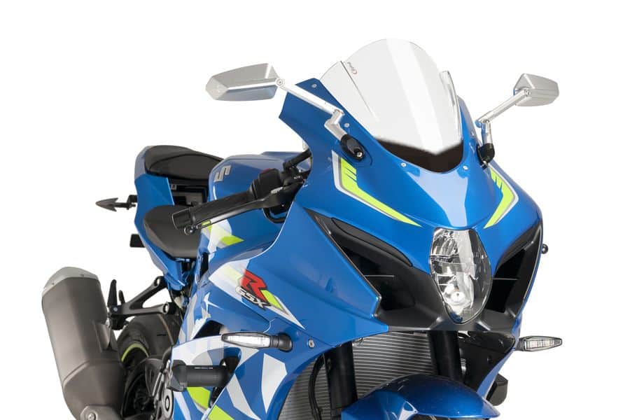 Clear Racing Windscreen - 17-19 Suzuki GSXR1000 - Click Image to Close