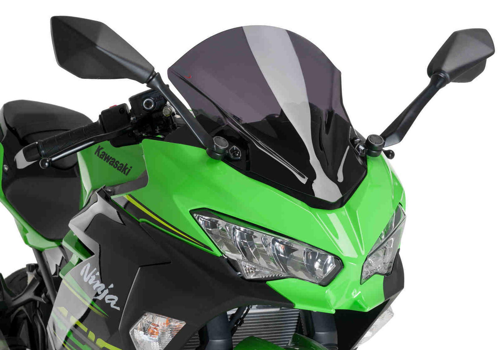 Z-Racing Windscreen - Dark Smoke - For 18-21 Kawasaki Ninja 400 - Click Image to Close