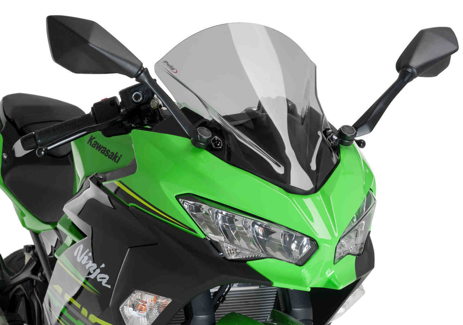Z-Racing Windscreen - Smoke - For 18-21 Kawasaki Ninja 400 - Click Image to Close
