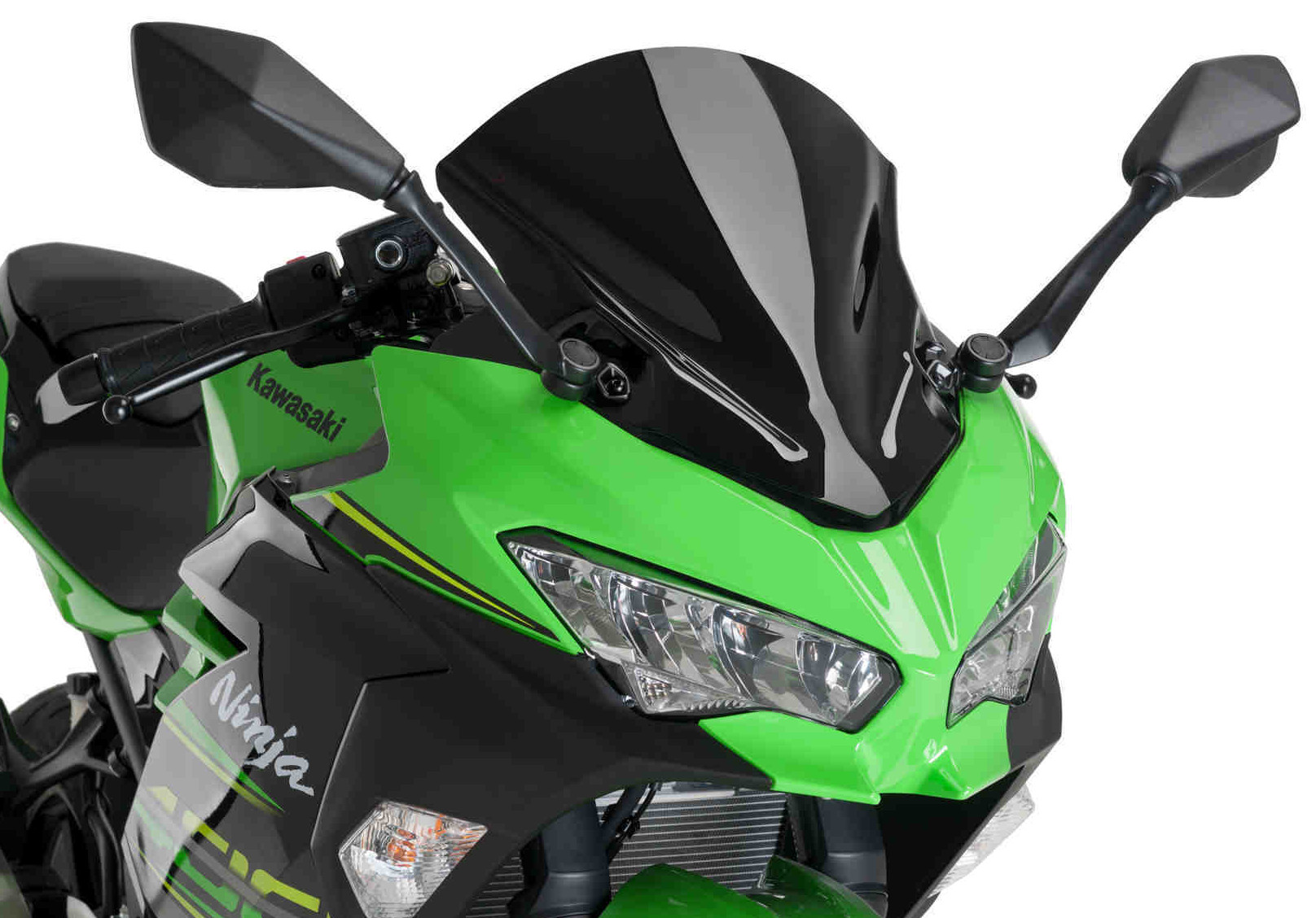 Z-Racing Windscreen - Black - For 18-21 Kawasaki Ninja 400 - Click Image to Close