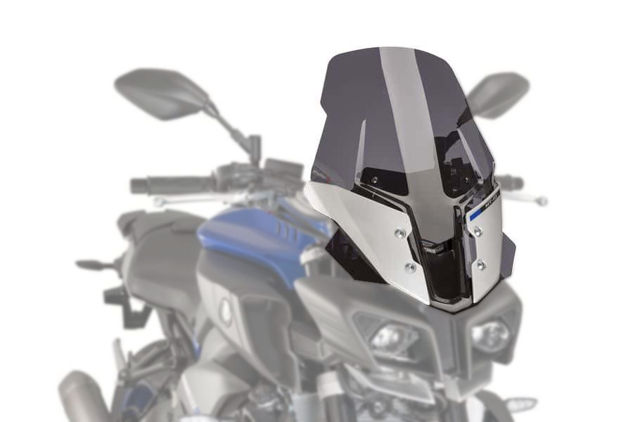 Touring Windshield Dark Smoke - For Yamaha FZ10 MT10 - Click Image to Close