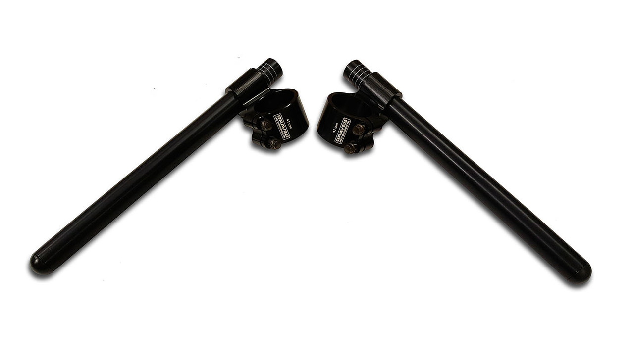 WORKS 41mm Riser Clip-on Yamaha R3 Handlebars - Click Image to Close
