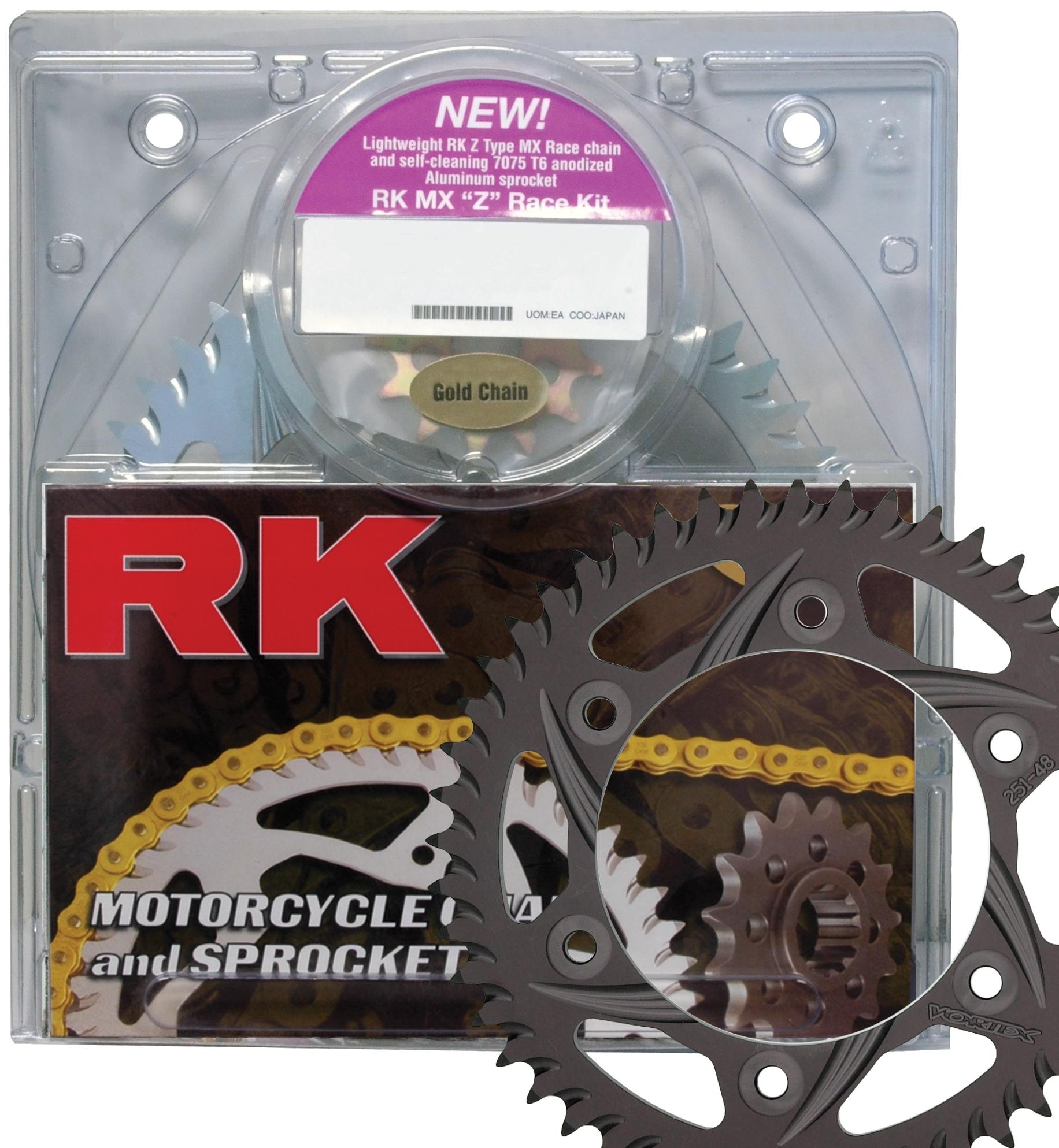 GB520MXZ4-114 Chain 13/50 Black Aluminum Sprocket Kit - RK Excel Chain & Sprocket Kit - Click Image to Close