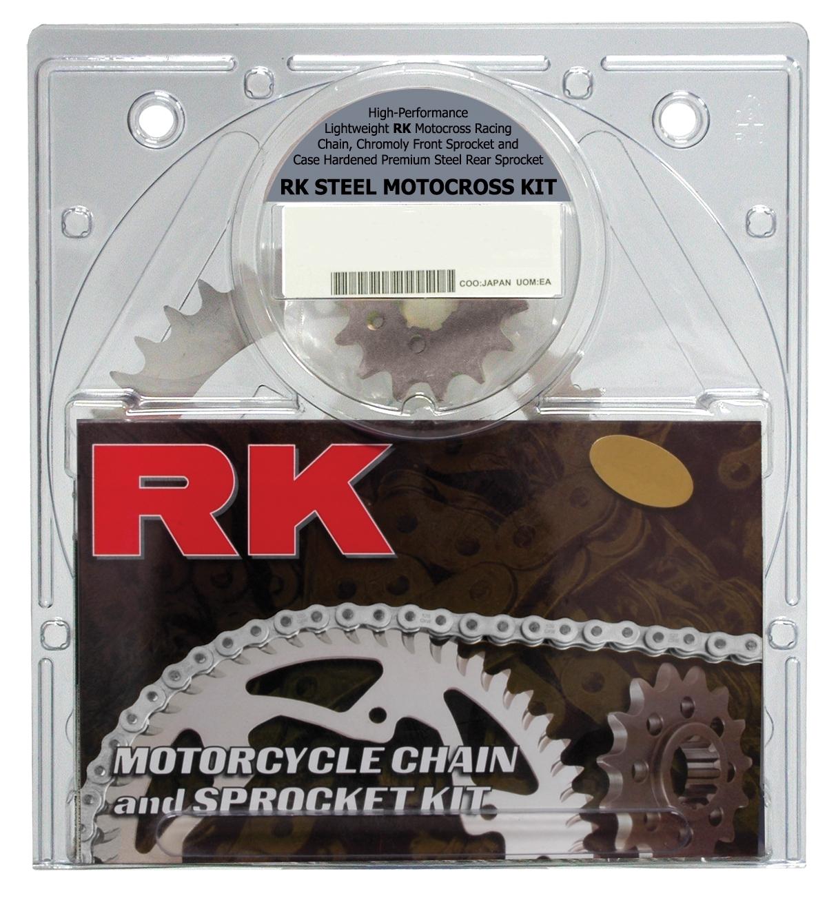 520EXW-114 Chain 14/49 Steel Sprocket Kit - For 92-01 Honda CR500R - Click Image to Close