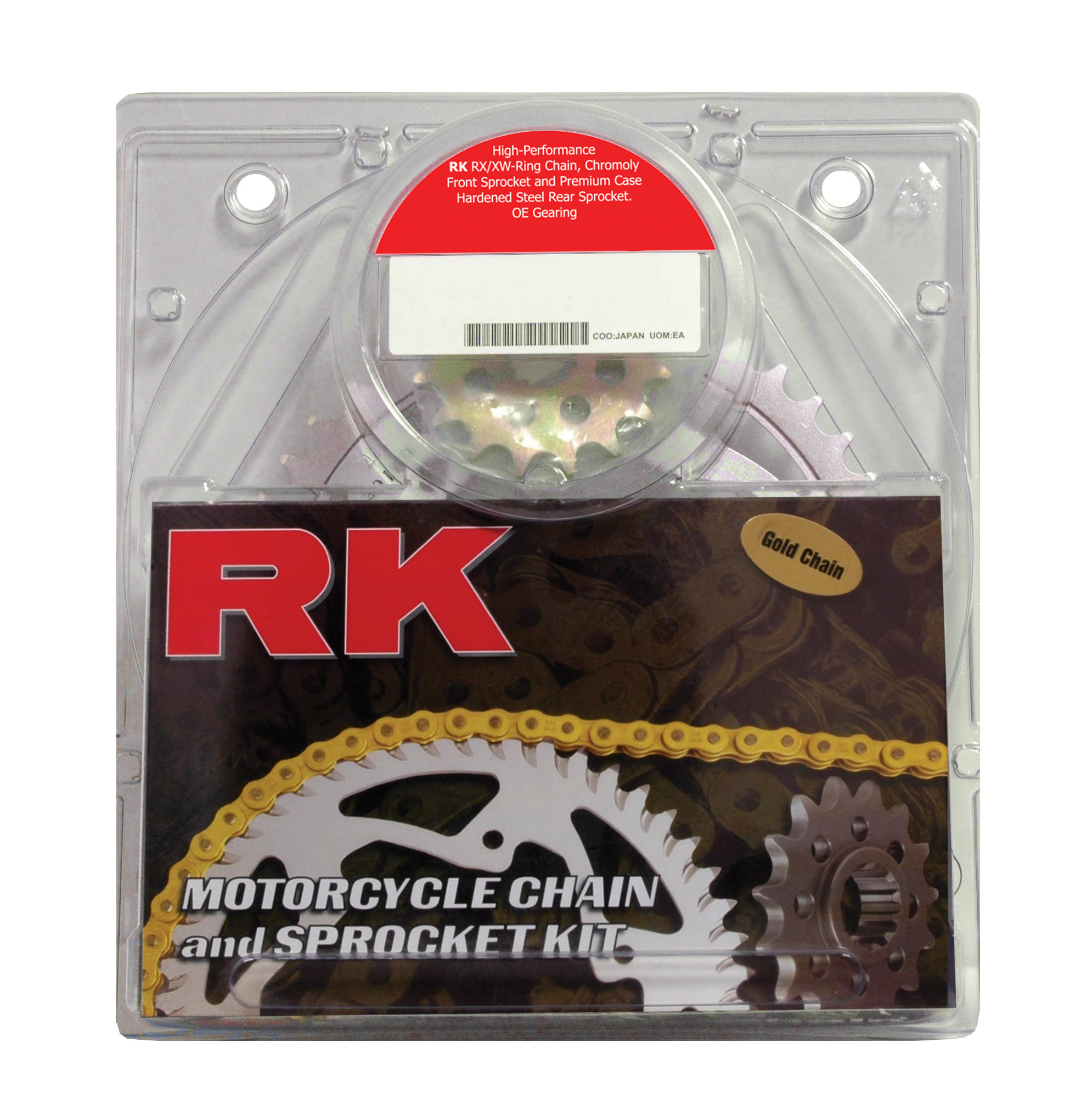 GB530GXW-116 Chain 18/46 Steel Sprocket Kit - RK Excel Chain & Sprocket Kit - Click Image to Close