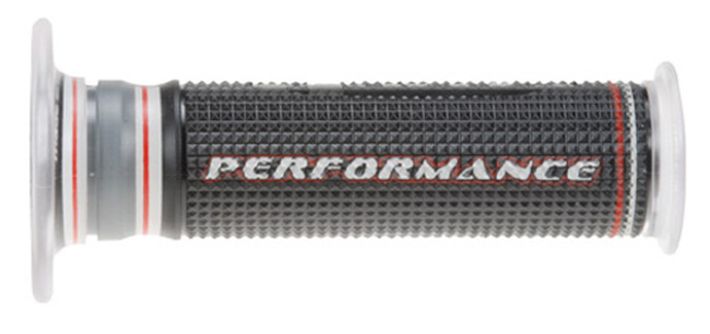 Ariete Harris Evo Perforated Grips Pierced Ends Black - Perforated motorcycle grips with pierced ends - Click Image to Close
