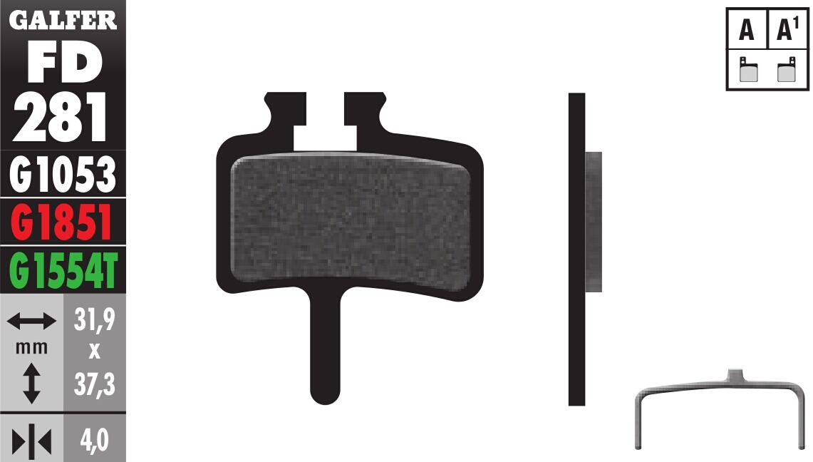 Bicycle Brake Pads Standard Compound - Front or Rear Pads - Click Image to Close