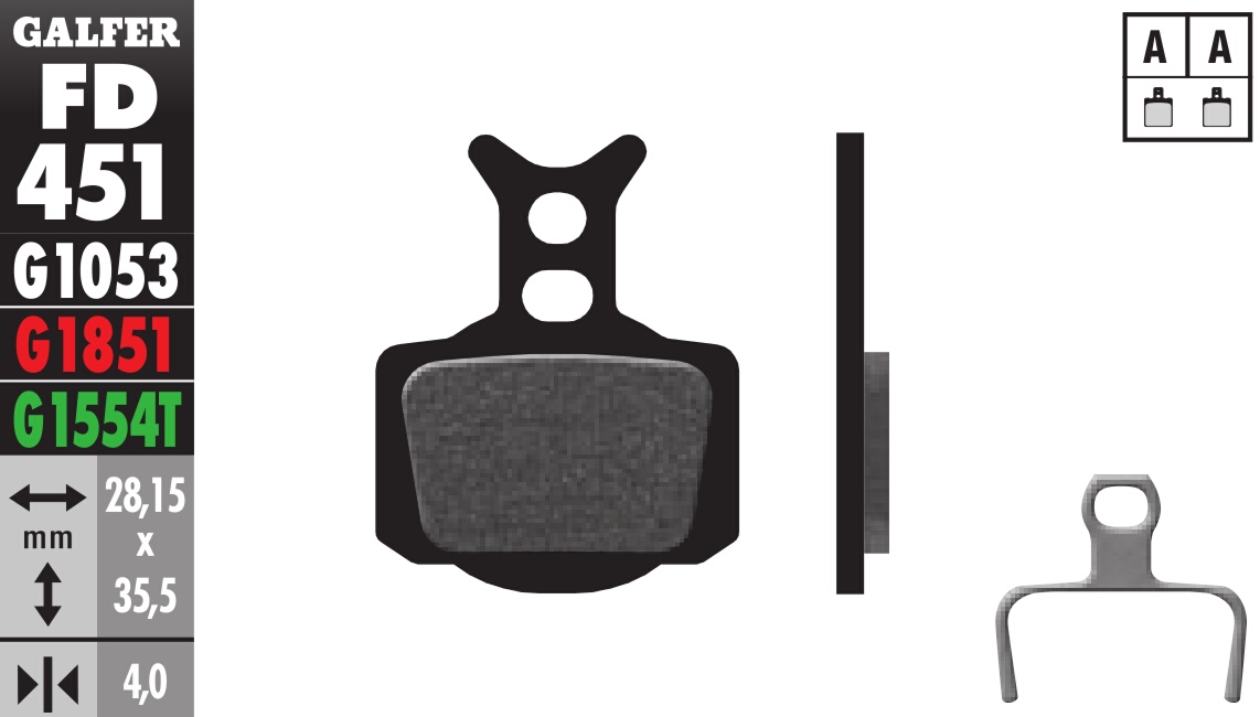 Bicycle Brake Pads Standard Compound - Front or Rear Pads - Click Image to Close