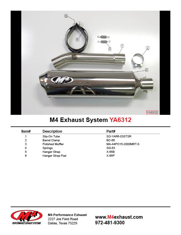 Polished Slip On Exhaust - For 03-05 R6 & 06-09 R6S - Click Image to Close