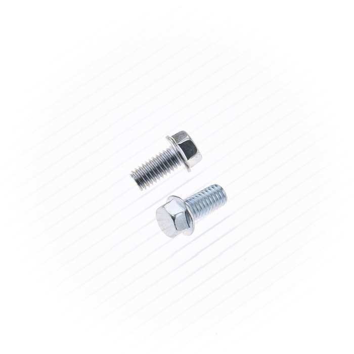 BOLT M6 8mm Hex Head Flange Bolts 6x12mm 10/PK - Zinc plated M6 x 12mm bolts, 10-pack - Click Image to Close