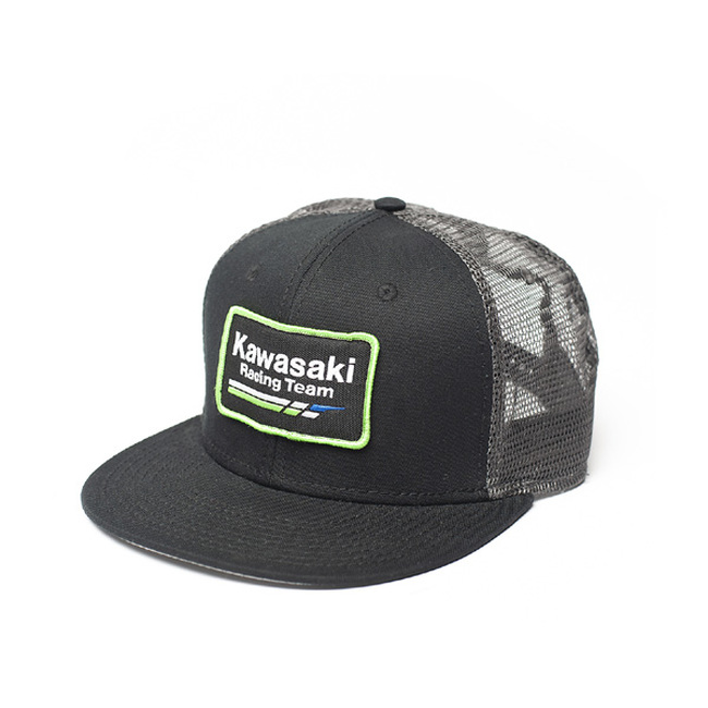 Men's Kawasaki Racing Hat Grey/Black by Factory Effex - Click Image to Close