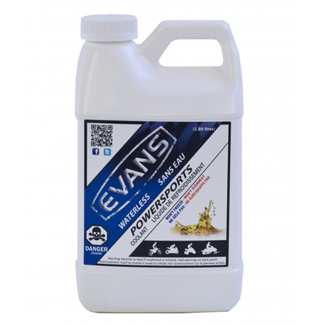 Evans Racing Powersports Waterless Coolant 1/2 Gallon - Waterless coolant for motorcycles, ATVs, UTVs, snowmobiles - Click Image to Close