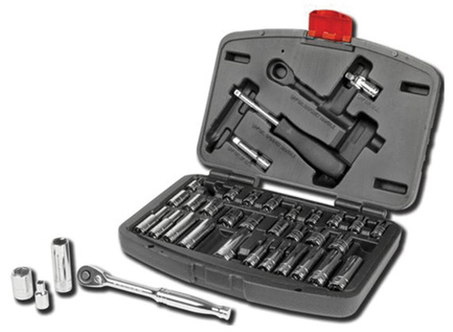 Performance Tool 36PC 1/4" DR Mechanic's Set - 36-piece 1/4" drive mechanic's tool set - Click Image to Close