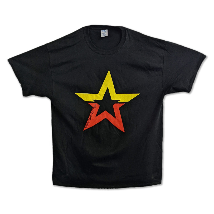 Black Starcycle Tee Shirt - Medium - Click Image to Close