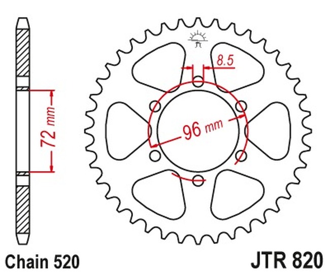 Steel Rear Sprocket - 42 Teeth - New JT! - Click Image to Close