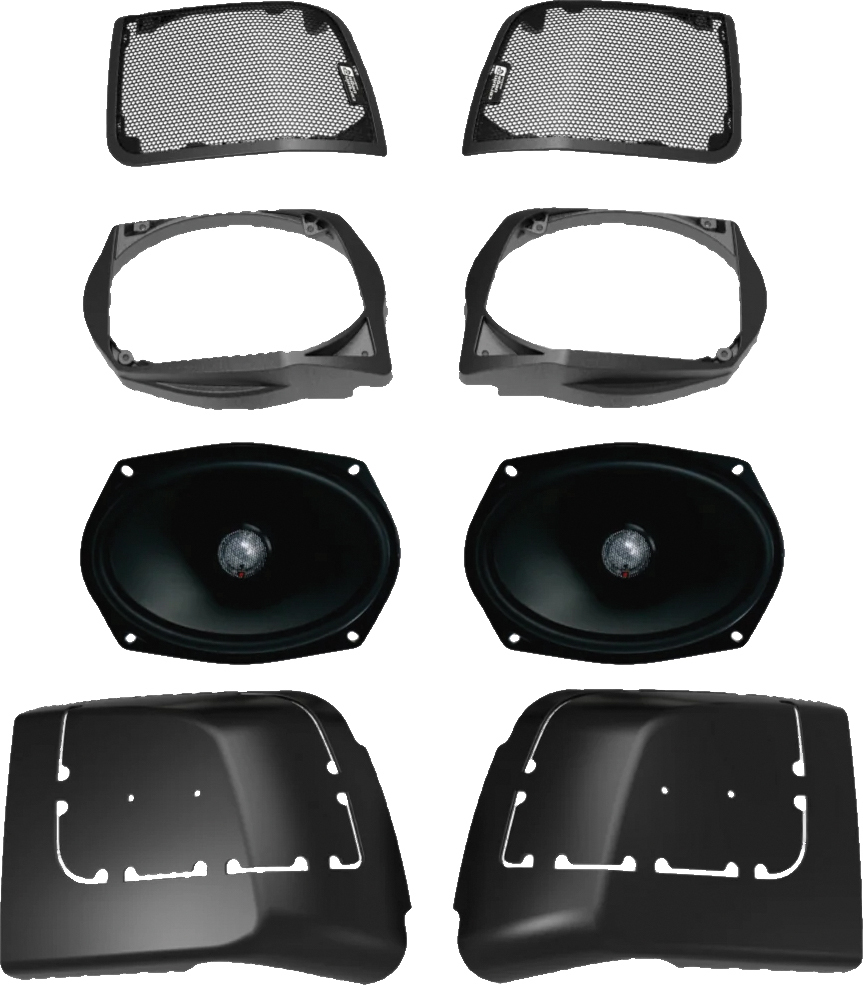 Cerwin Vega 6x9 Cut-in Lid Kit w/ ST69CX For 2014-2023 FLH/T - Lid speaker kit with ST69CX For 2014-2023 FLH/T Bags - Click Image to Close