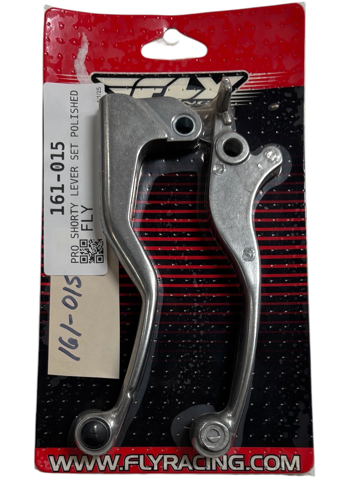 Fly Pro Shorty Lever Set Polished - Polished shorty lever set by Fly Racing - Click Image to Close